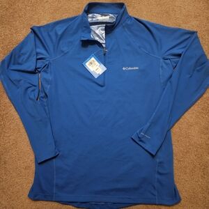 NWT Columbia Blue 1/2 Zip Long Sleeve Pullover XXL